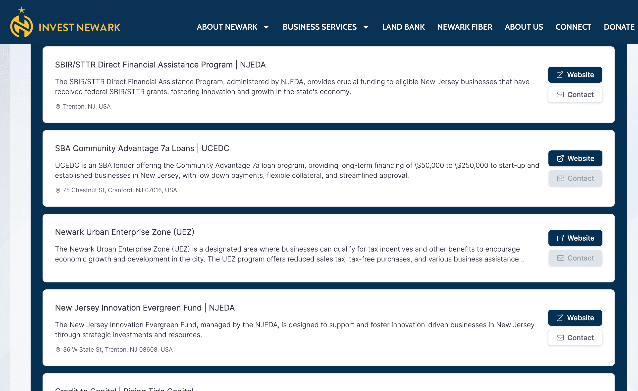 EcoMap Discover customer resource hub module showing searchable resource and event cards.